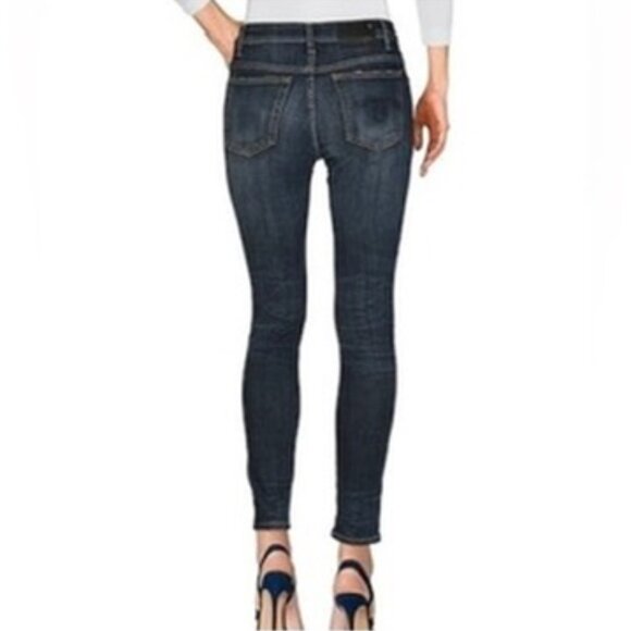 R13 Skinny High Rise Jeans Dark Indigo Made in Italy Women’s 29 - Picture 16 of 16